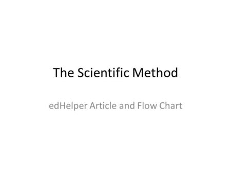 edHelper Article and Flow Chart