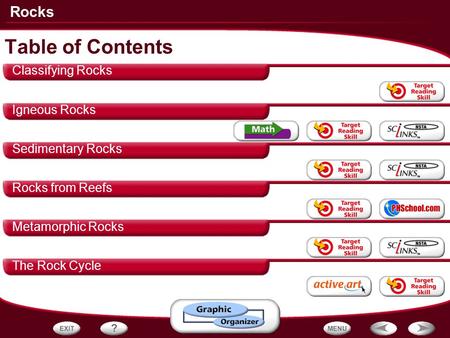 Table of Contents Classifying Rocks Igneous Rocks Sedimentary Rocks