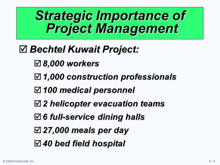 Strategic Importance of Project Management