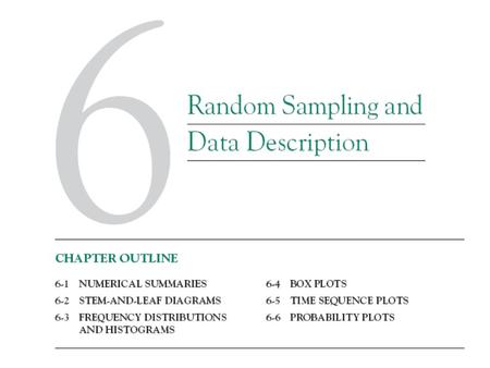 6-1 Numerical Summaries Definition: Sample Mean.