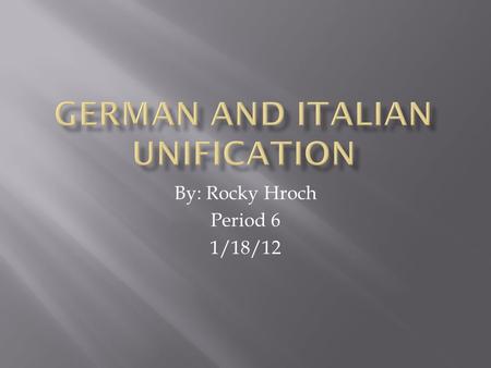 German and italian unification