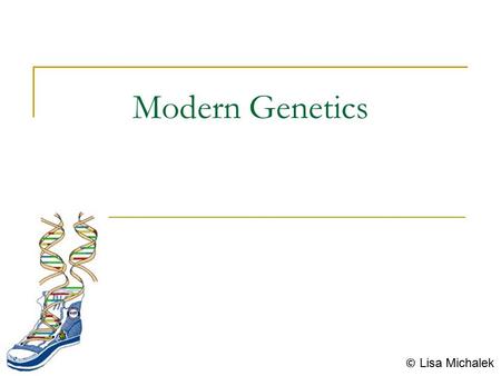 Modern Genetics © Lisa Michalek. Chemical Basis For Genetics In the 1940’s and 1950’s experiments showed that genes are made up of the chemical compound.