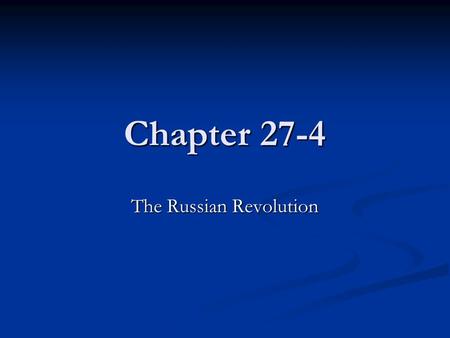 Chapter 27-4 The Russian Revolution. Nicholas II Peter Stolypin New Prime Minister Peter Stolypin New Prime Minister Tried to push through agrarian reforms.