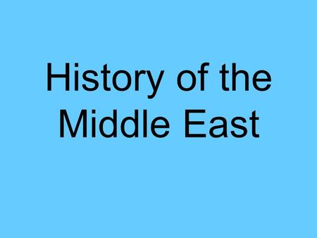 History of the Middle East. Ottoman Empire At one time the Muslim Ottoman Empire was six times the size of Texas. It stretched across what is now Turkey.
