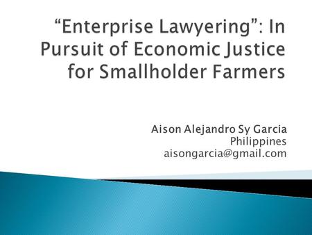 Aison Alejandro Sy Garcia Philippines