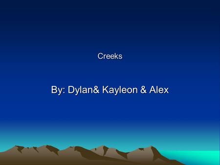 Creeks By: Dylan& Kayleon & Alex Where the Creeks got their name The white settlers called them Creek Indians after Ocmulgee Creek in Georgia. They originally.