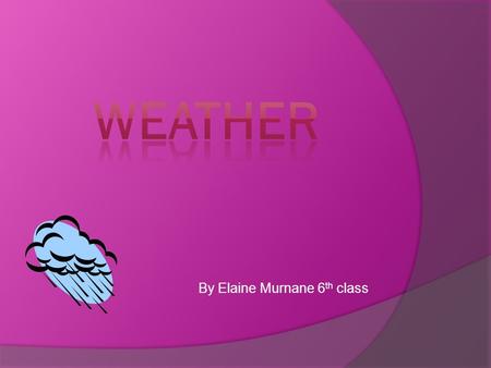 By Elaine Murnane 6 th class Why is summer warm and sunny? The Earth is tipped to one side as it moves round the sun. Some of the year, the north half.