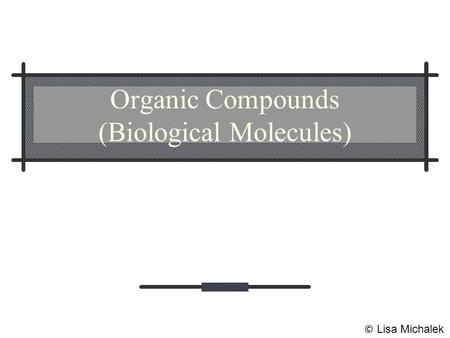 Organic Compounds (Biological Molecules) © Lisa Michalek.