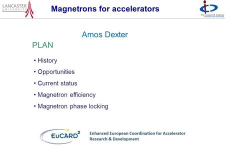 Magnetrons for accelerators