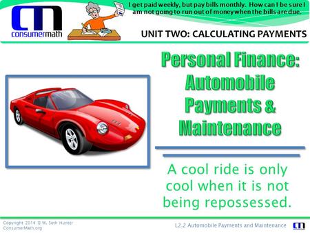 Personal Finance: Automobile Payments & Maintenance