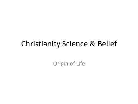 Christianity Science & Belief Origin of Life. Fossils as evidence for evolution Fossils show how much, or how little, organisms have changed over time.