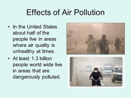 Effects of Air Pollution