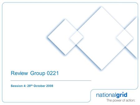 Review Group 0221 Session 4: 28 th October 2008. 2 Introduction  Agenda item 4.1 Focus Session: “Who/What capacity holders should be captured by these.
