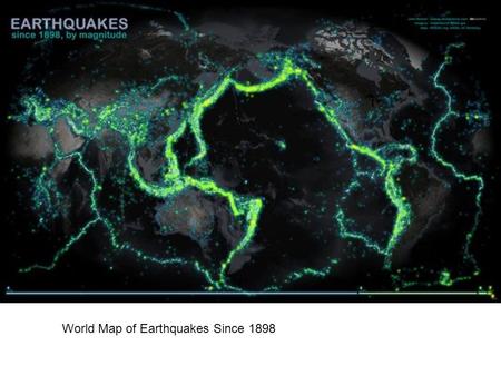 World Map of Earthquakes Since 1898. Where Google Street View is Available.