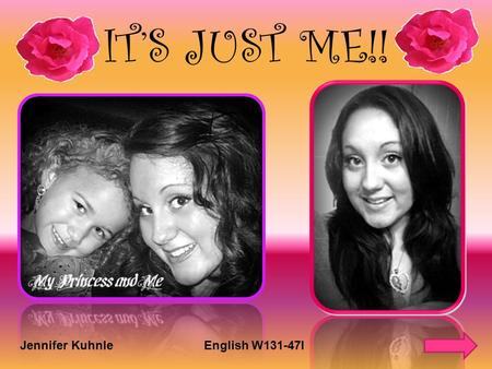 IT’S JUST ME!! English W131-47IJennifer Kuhnle. Table of Contents: