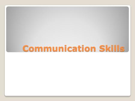 Communication Skills. Exercise 1a Who have you met in recent years who seemed to have a problem with communications in some way? What was it? Name: Type.