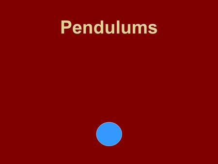 Pendulums. Definition Simple Pendulum – Massive object, called a bob, suspended by a string or light rod of length, l. Periodic Motion – Motions that.