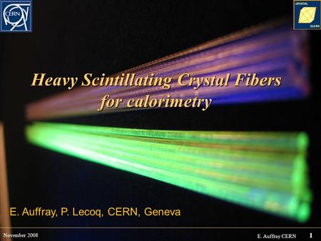 Heavy Scintillating Crystal Fibers for calorimetry