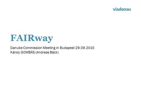 FAIRway Danube Commission Meeting in Budapest