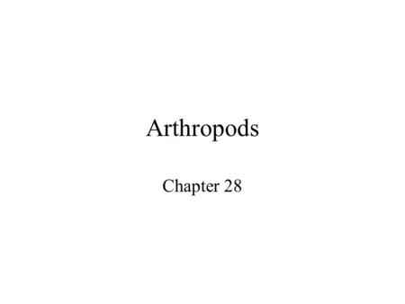Arthropods Chapter 28. Arthropods Have a segmented body. A tough exoskeleton. Jointed appendages that extend from the body wall. Environments they occupy.