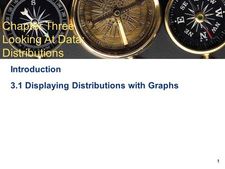 1 Chapter 3 Looking at Data: Distributions Introduction 3.1 Displaying Distributions with Graphs Chapter Three Looking At Data: Distributions.