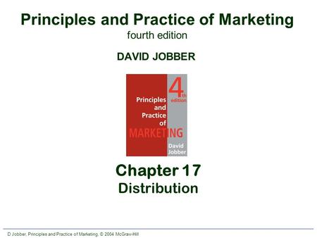 Principles and Practice of Marketing fourth edition