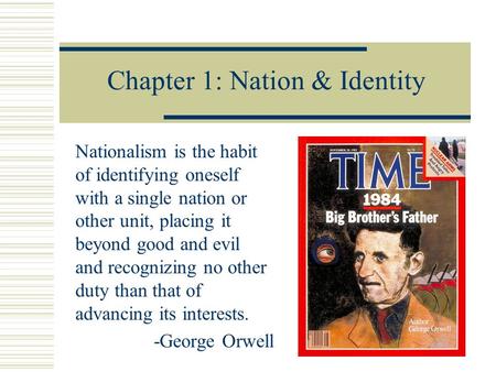 Chapter 1: Nation & Identity