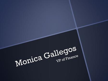 Monica Gallegos VP of Finance. Introduction  What ultimately attracted me to attend BU for my masters degree was the MS MBA program. I graduated college.