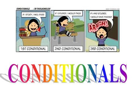 There are four types of conditional sentences ：  Real present: Water boils if it is heated to 100 degrees celcius.  Real future: If it rains tomorrow,
