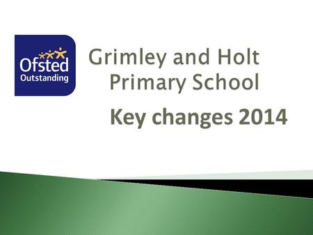 Key changes 2014.  New N.C. from September 2014  Need for schools to replace levels systems  Still used for Y2 & Y6 tests for this year.  Select committee.