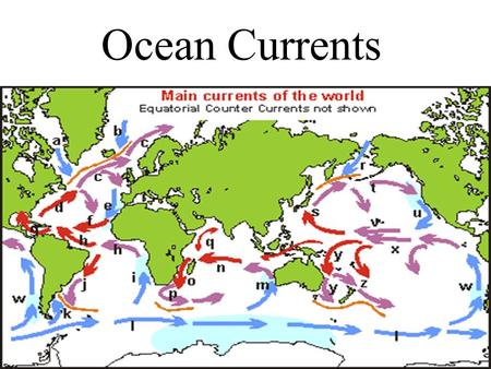 Ocean Currents. Objective Ocean currents are cause by unequal heating and differences in salinity. The currents distribute heat around the planet.