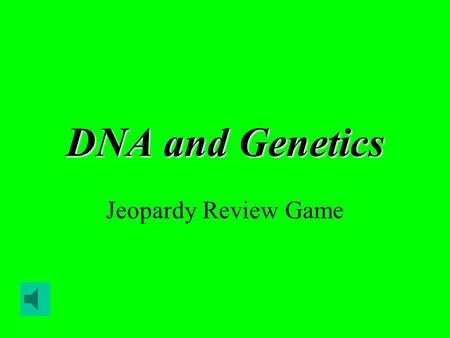 DNA and Genetics Jeopardy Review Game. $2 $5 $10 $20 $1 $2 $5 $10 $20 $1 $2 $5 $10 $20 $1 $2 $5 $10 $20 $1 $2 $5 $10 $20 $1 Transcription &Translation.