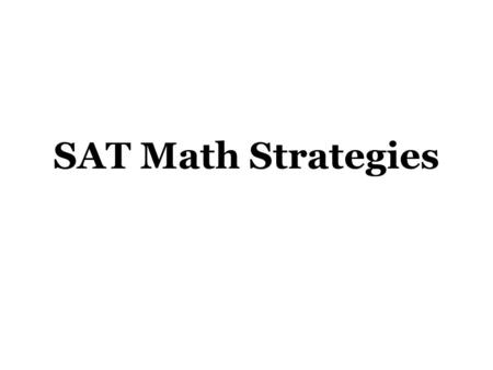 SAT Math Strategies. Regina Anderson, MSEd  Teacher & Guidance Counselor  20 + years experience  Has successfully taught & tutored all sections of.