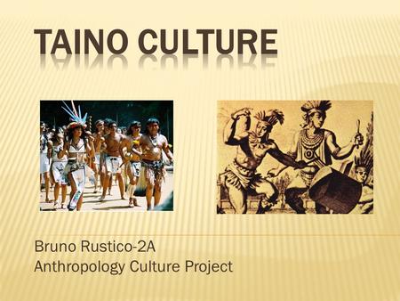 Bruno Rustico-2A Anthropology Culture Project.  Nation of indigenous people who flourished in the Greater Antilles-Caribbean Sea  Islands include Cuba,