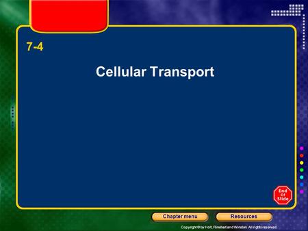 7-4 Cellular Transport.