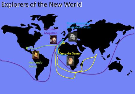 Explorers of the New World Vasco da Gama Ferdinand Magellan Hernando Cortez Prince Henry the Navigator’s Ships.