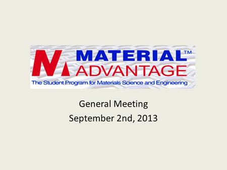 General Meeting September 2nd, 2013. President’s Notes – Your Exec Board President – Jacob Weber Vice President – Jake Sporrer Treasurer – Kyle Miller.