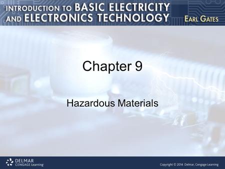 Chapter 9 Hazardous Materials. Introduction This chapter covers the following topics: Material Safety Data Sheet (MSDS) Classification of hazardous materials.