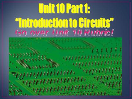 “Introduction to Circuits”