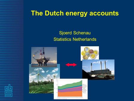 The Dutch energy accounts Sjoerd Schenau Statistics Netherlands.