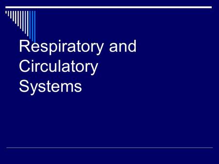 Respiratory and Circulatory Systems. Objectives 14. I can state the function of the respiratory system 15. Identify where gas exchange occurs 16. Explain.