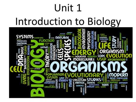 Introduction to Biology