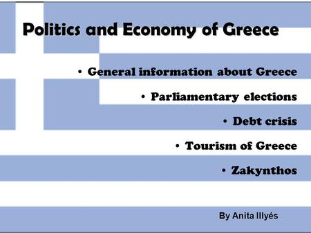 Politics and Economy of Greece