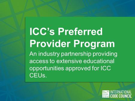 ICC’s Preferred Provider Program