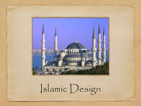 Islamic Design. Scan me! Where is the Maths in Islamic art and design? Now try the activity to produce a piece of your own.