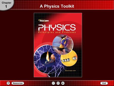 A Physics Toolkit Chapter 1 A Physics Toolkit Use mathematical tools to measure and predict. Apply accuracy and precision when measuring. Display and.