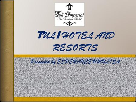  This presentation is dedicated to the assignment on Tuli Hotels Web site about HOW TO GET TO US basically this means the way their properties and.