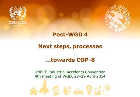 Post-WGD 4 Next steps, processes...towards COP-8 UNECE Industrial Accidents Convention 4th meeting of WGD, 28–29 April 2014.