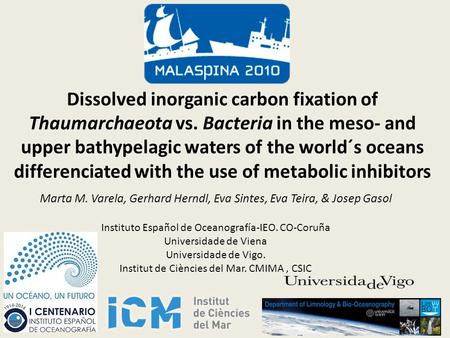 Dissolved inorganic carbon fixation of Thaumarchaeota vs. Bacteria in the meso- and upper bathypelagic waters of the world´s oceans differenciated with.