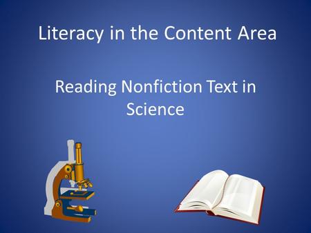 Reading Nonfiction Text in Science Literacy in the Content Area.